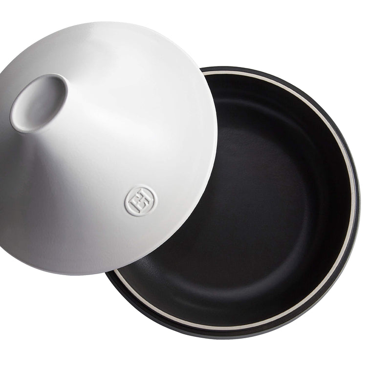 Emile Henry DELIGHT, ARDOISE, Tagine, White Lid, 4L - Limolin 