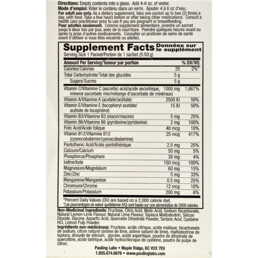 Ener-C - Ener-C Lemon Lime - 30 packets - Limolin 