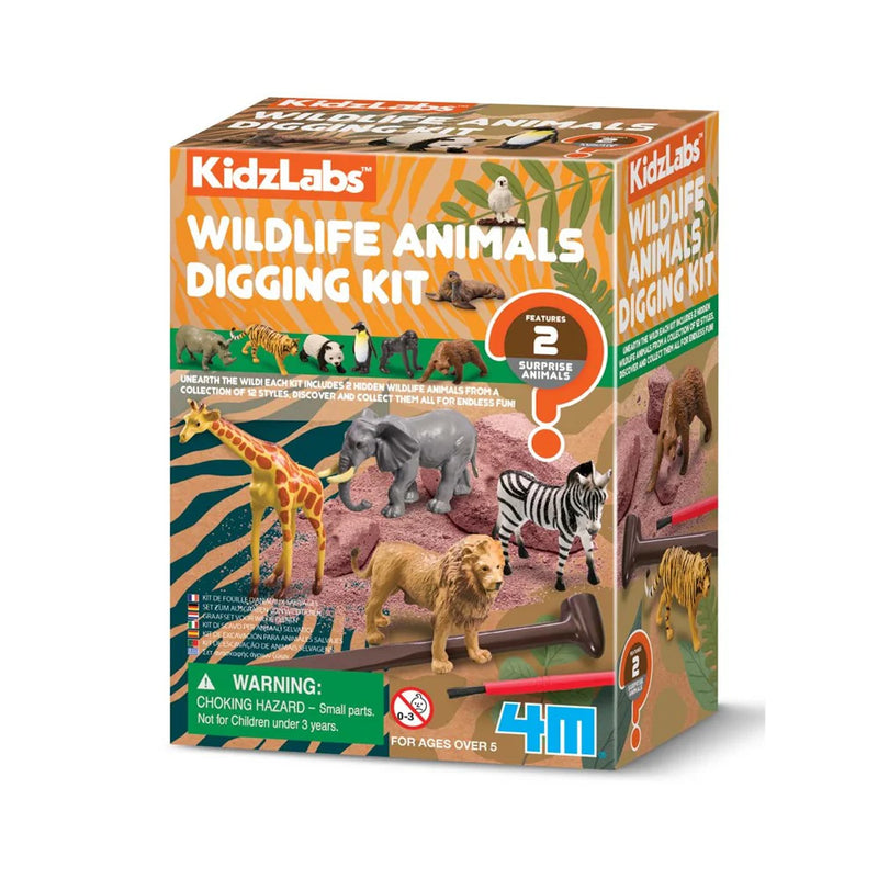 4M - KidzLabs - Wildlife Animal Digging Kit | 12-Piece Display
