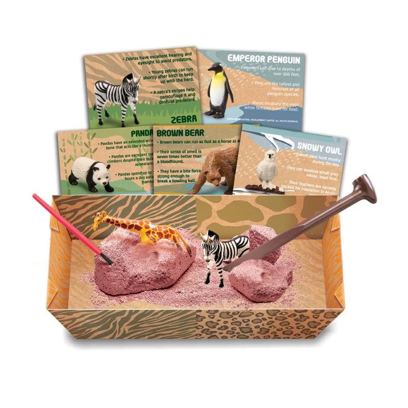 4M - KidzLabs - Wildlife Animal Digging Kit | 12-Piece Display