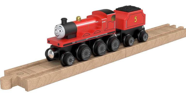 Fisher-Price - Price - Thomas And Friends - Wood Engine & Car - Large - James - Limolin 