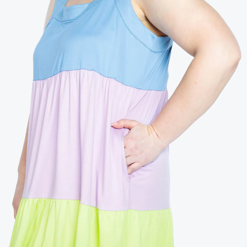 LUG - Flare Colorblock Dress