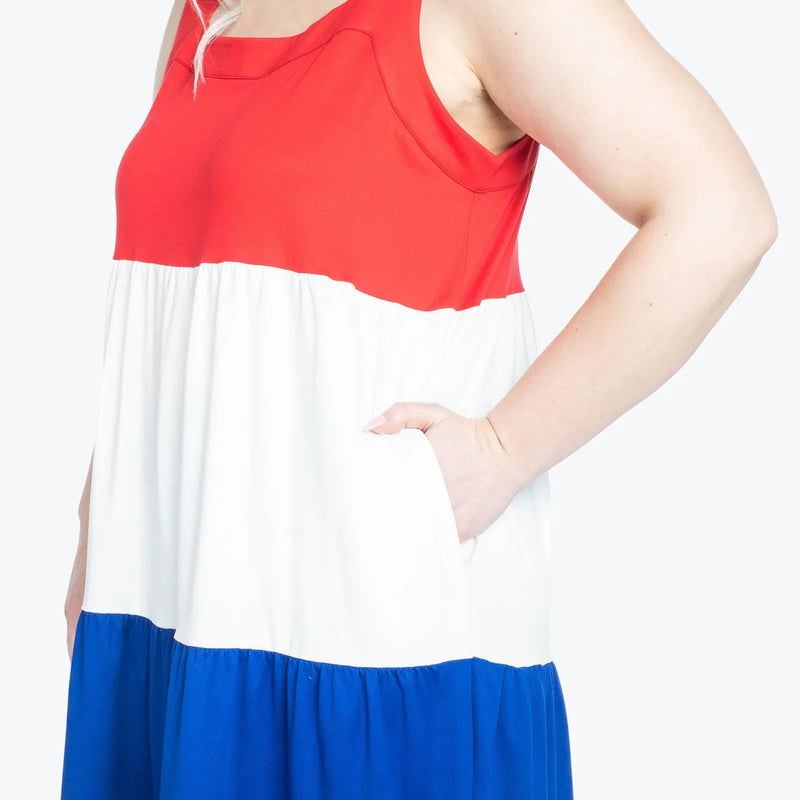 LUG - Flare Colorblock Dress