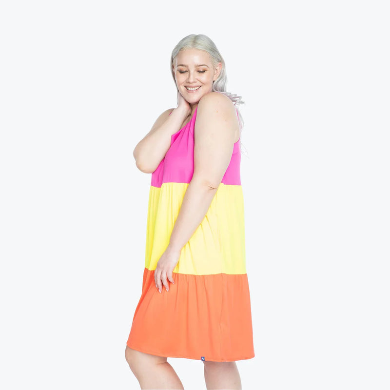 LUG - Flare Colorblock Dress