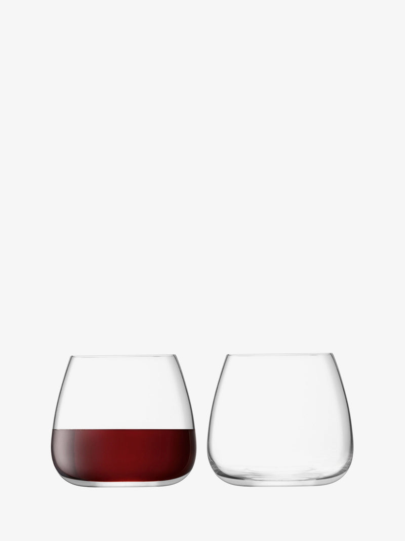 LSA - Wine Culture - Stemless Wine Glasses (Set of 2) | 385 mL - detail or setting view