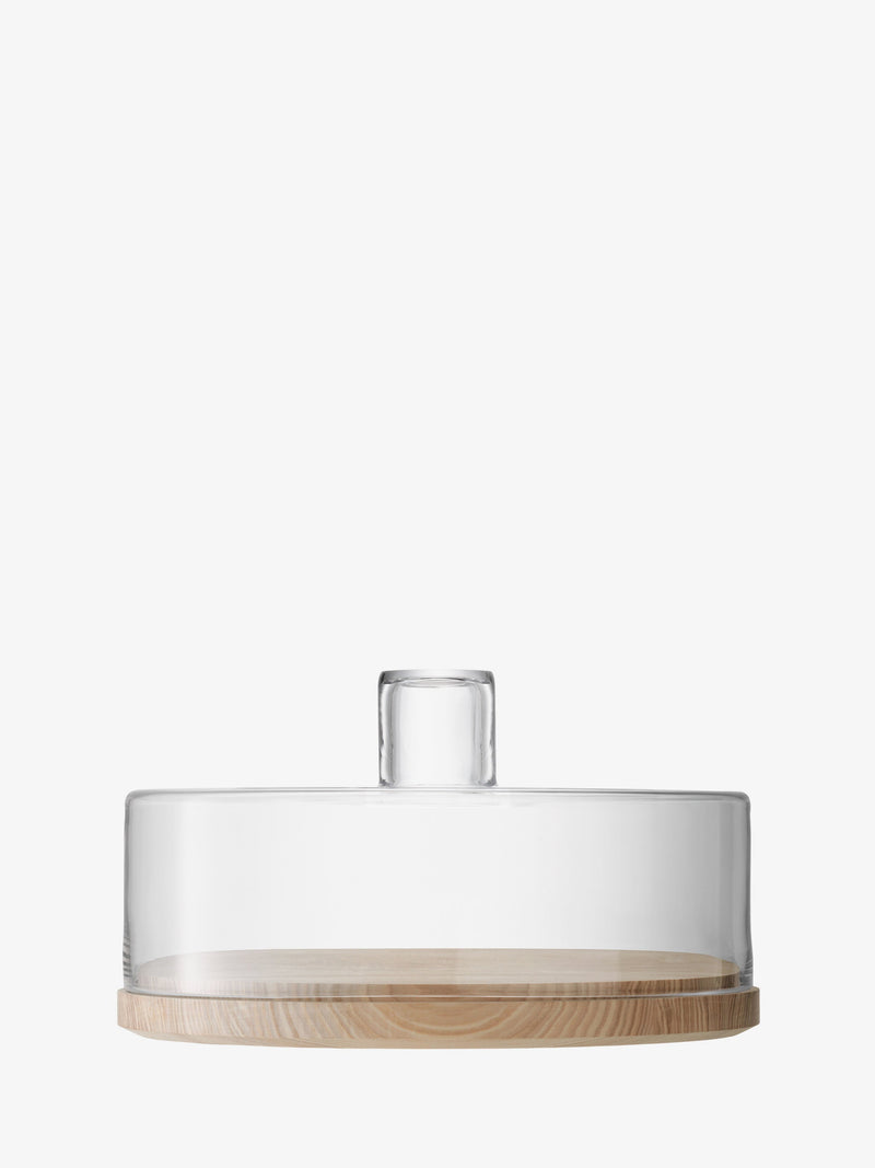 LSA - Lotta - Cheese / Pastry Dome with Ash Wood Base | 32 cm - product view