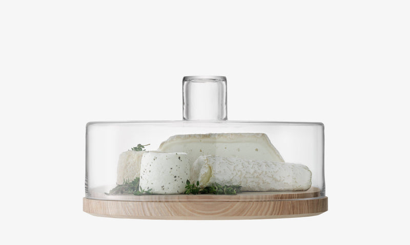 LSA - Lotta - Cheese / Pastry Dome with Ash Wood Base | 32 cm - detail or setting view