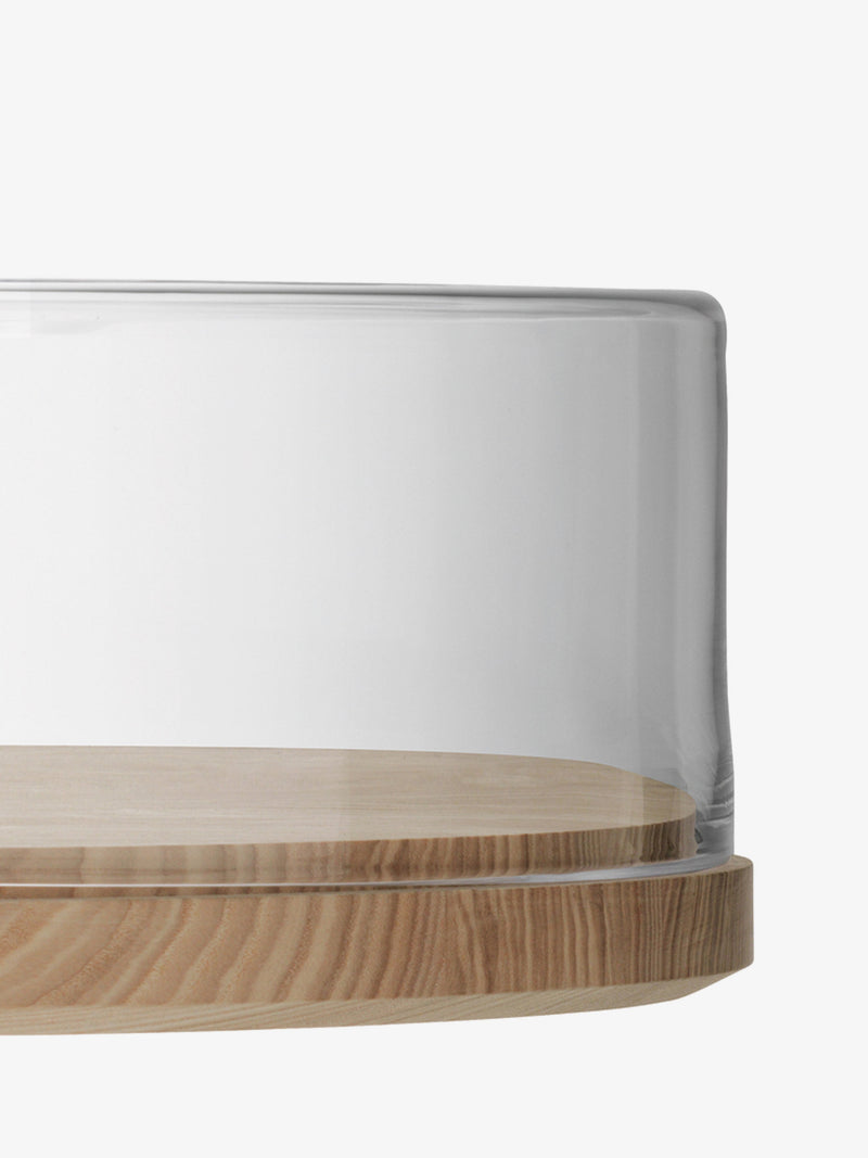 LSA - Lotta - Cheese / Pastry Dome with Ash Wood Base | 32 cm - detail or setting view