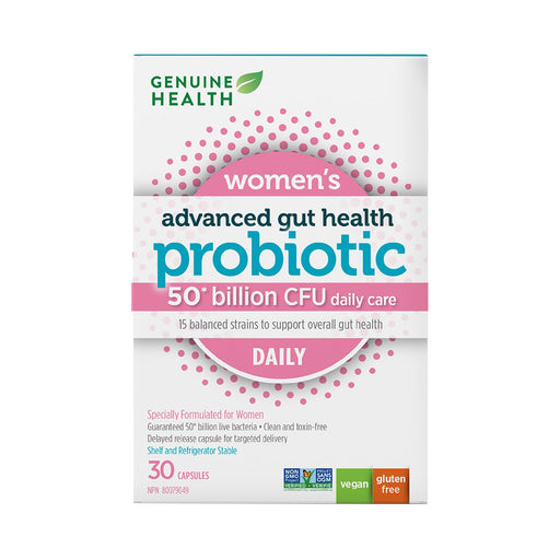 Genuine Health - WomensProbiotic 50B Daily 30Vcap - Limolin 