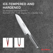 Global - Santoku Knife Fluted 18cm/7" (G48) - Limolin 