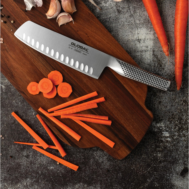Global - Vegetable Knife Fluted 18cm/7" (G56) - Limolin 