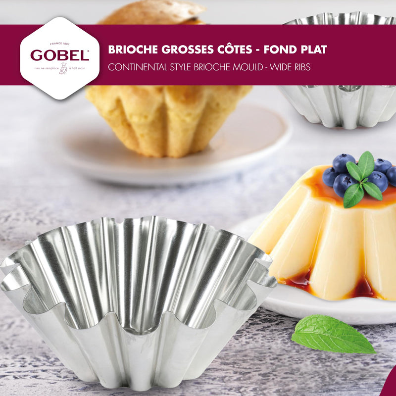Gobel - Brioche Large Mold/Wide Ribs 22x8.7cm/8.7x3.4" Tin - Limolin 