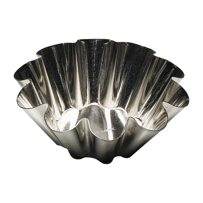 Gobel - Brioche Small Fluted Mold w/10 Ribs 10x3.8cm/4x1.5" Tin - Limolin 