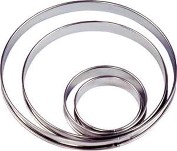 Gobel - Tart Ring Round w/Rolled Edge 10x2cm/4x0.8" SS - Limolin 