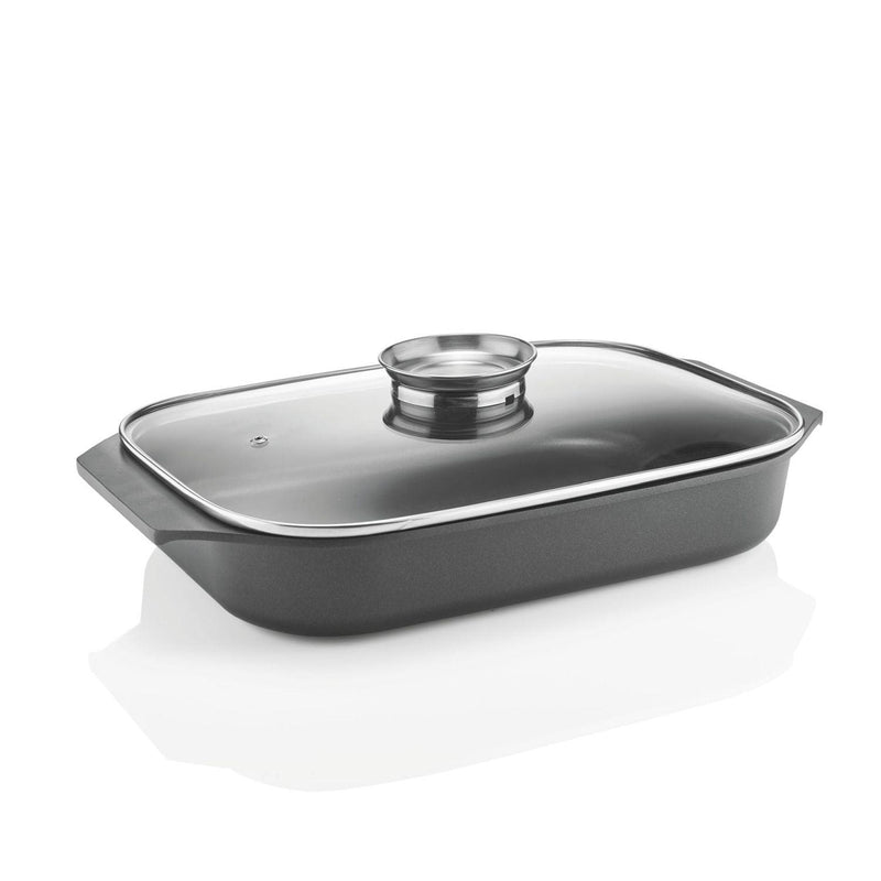 Guzzini - Cook Strong - Shallow Roasting Dish With Lid (Black) - Limolin 