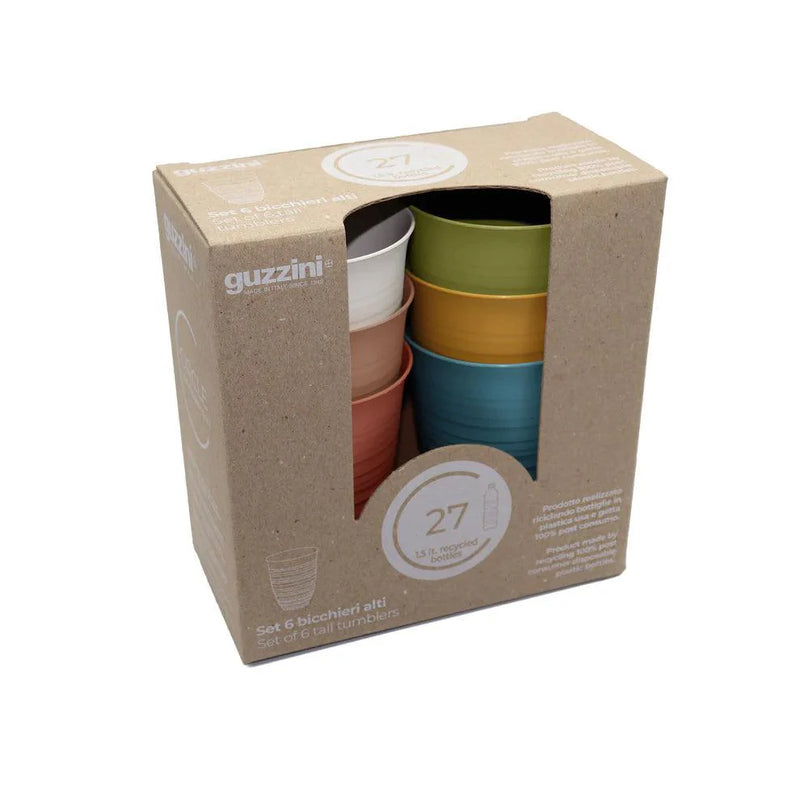 Guzzini - Tierra - Tall Tumblers (Set of 6) | 17.5 Oz - Limolin 