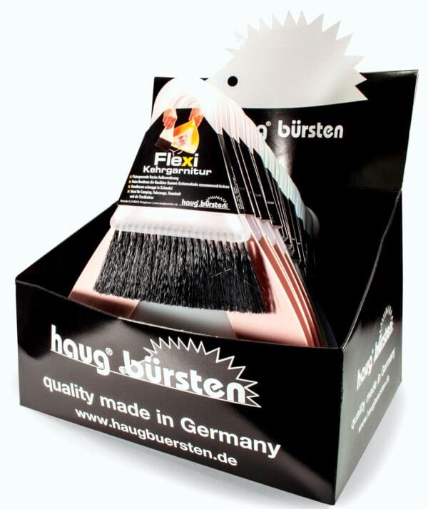 HAUG BURSTEN - PASTEL Flexi Dust Pan/Brush - Limolin 
