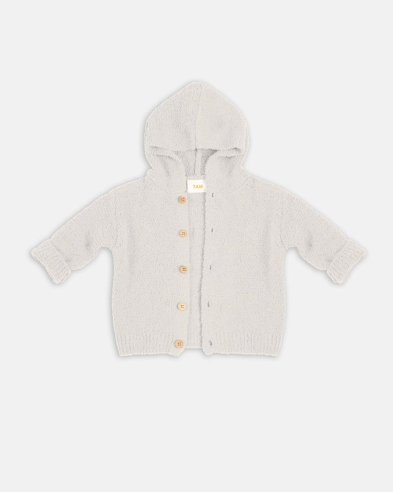 7AM Enfant - Hooded Cardigan - Fuzzy