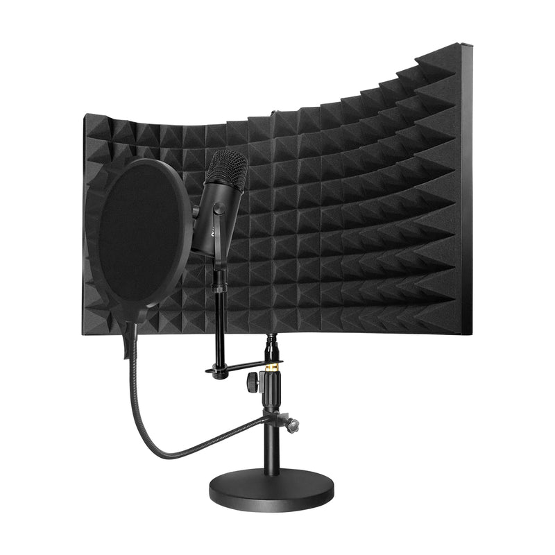 HamiltonBuhl - On-Air Podcast Kit Contains Podcast Microphone, Sound Isolation Shield, Pop Filter And Stand Kit - Limolin 