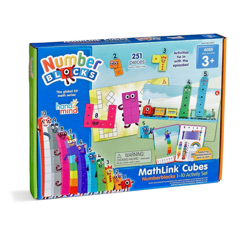 Hand 2 Mind - Numberblocks Mathlink Cubes 1 - 10 Math Activity Set - Limolin 