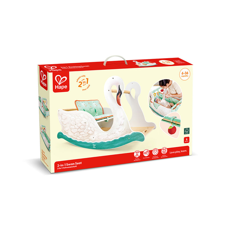 Hape - 2-In-1 Swan Seat Ride-On - Limolin 