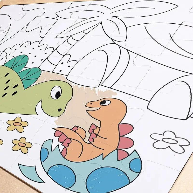 Hape - Dino Wooden Puzzle - Limolin 