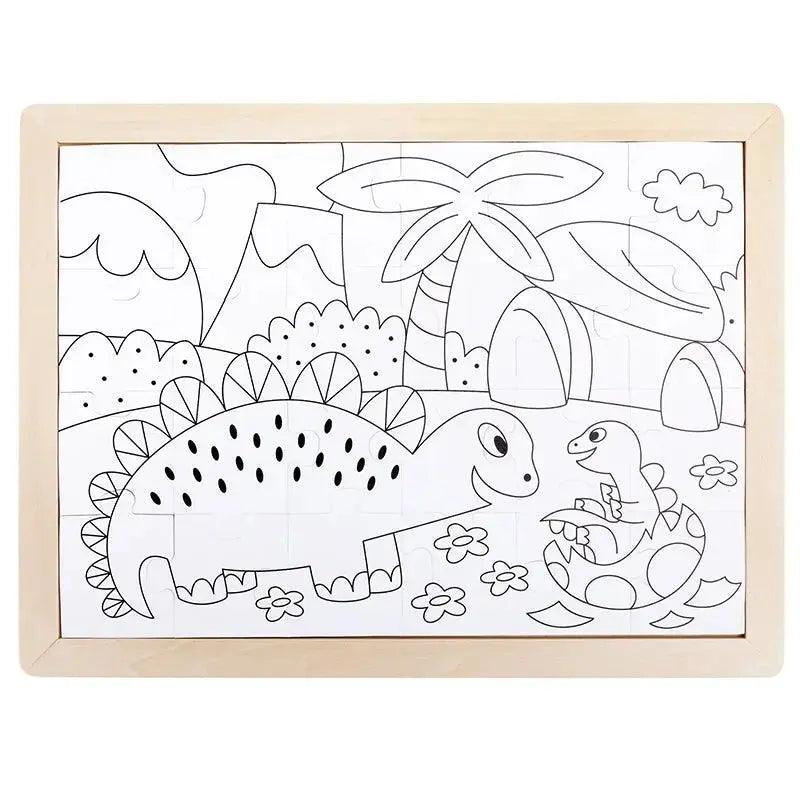 Hape - Dino Wooden Puzzle - Limolin 