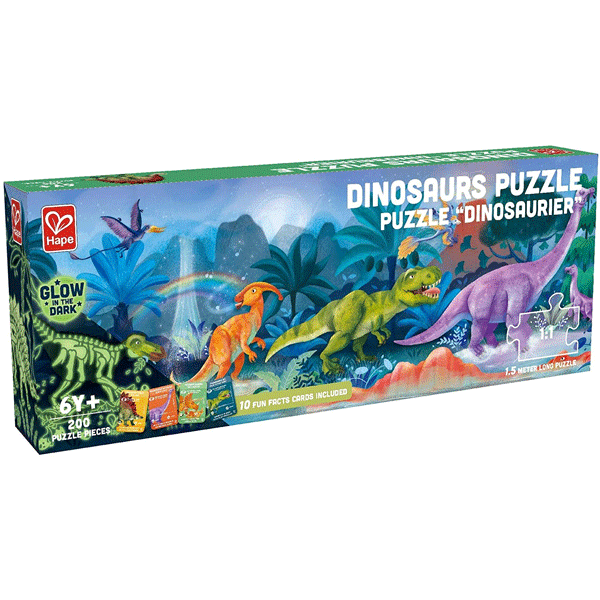 Hape - Dinosaur Glow-in-The - Dark Puzzle