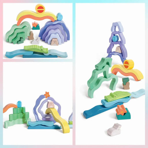 Hape - Nature Scene Stacking Blocks - Limolin 