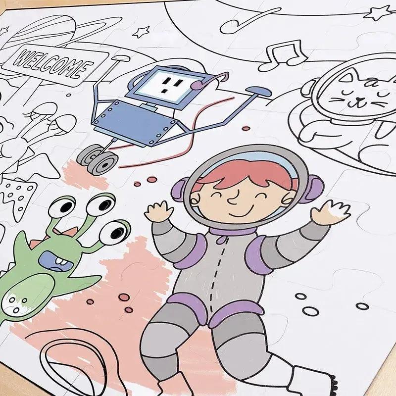 Hape - Space Friends Wooden Puzzle - Limolin 