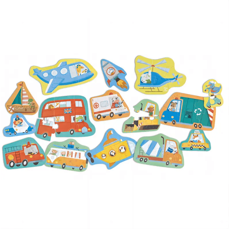 Hape - Wheels & Wonders Puzzle - Limolin 