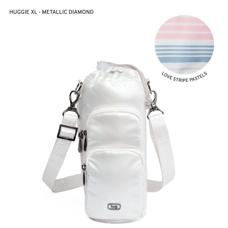 LUG - Huggie XL Crossbody Bottle Holder - METALLIC DIAMOND - colour view