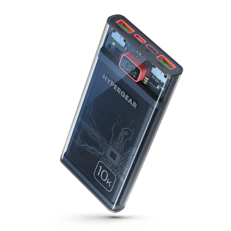 HyperGear - Clearcharge Transparent Fast Charge Power Bank With 20W Usb-C Pd | 10,000Mah - Limolin 