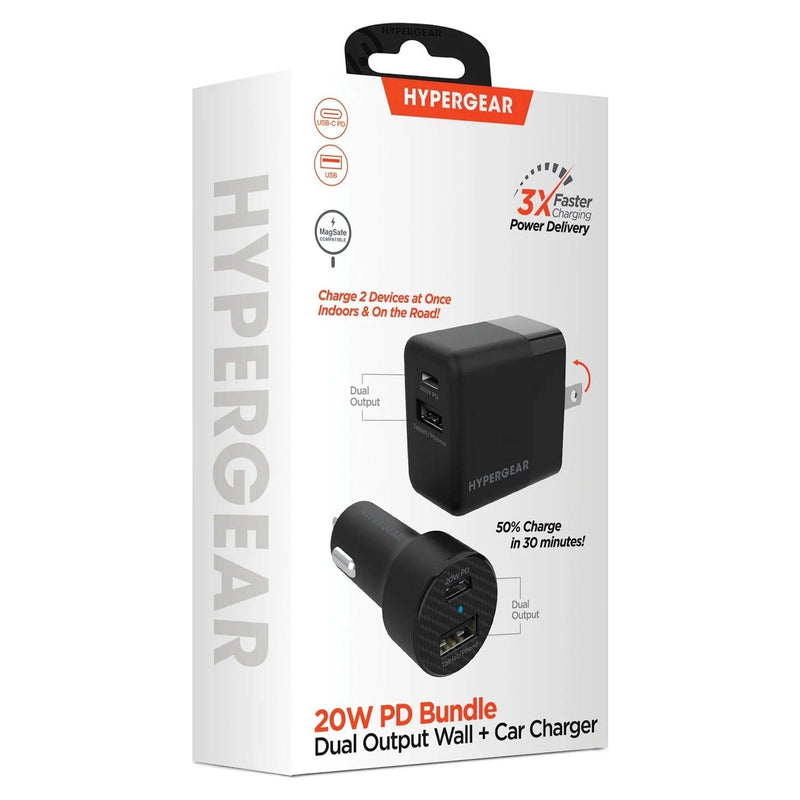 HyperGear - Combo Bundle - Wall Charger & Car Charger - Limolin 