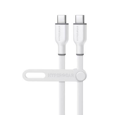 HyperGear - Flexi Pro Usb-C To Usb-C Soft-Touch Silicone Fast Charge Cable | 15Ft | White - Limolin 