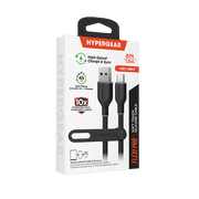 HyperGear - Flexi Pro Usb To Usb-C Soft-Touch Silicone Charge & Sync Cable | 6Ft | Black - Limolin 