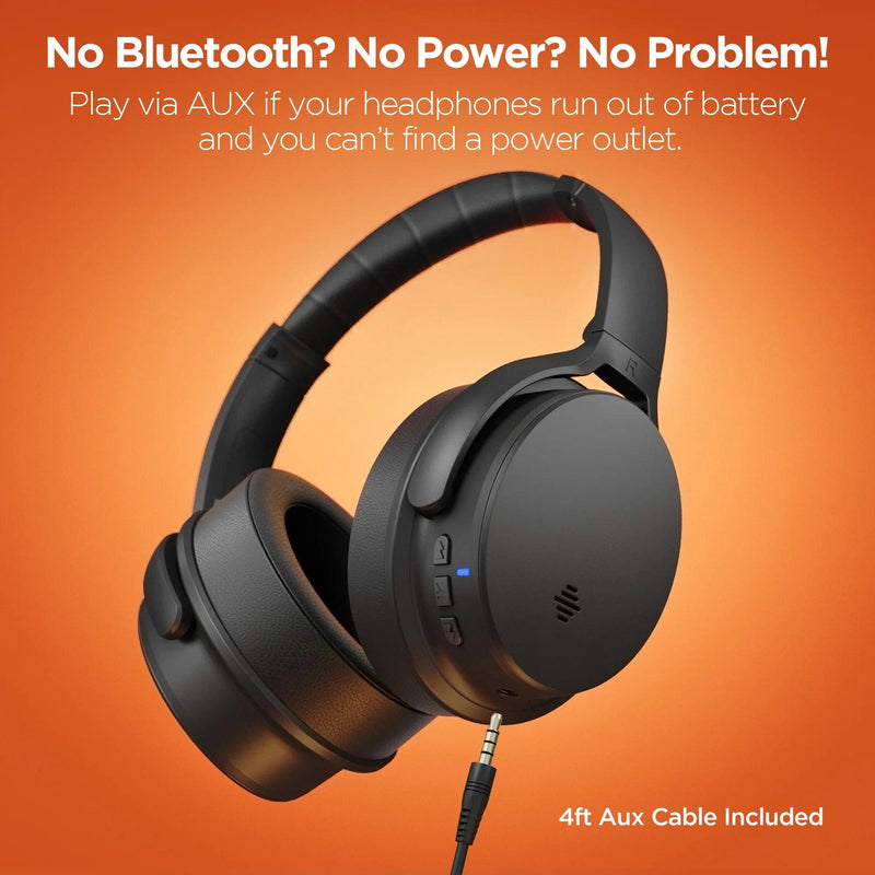 HyperGear - Headphones Bluetooth Over The Ear - Black - Limolin 