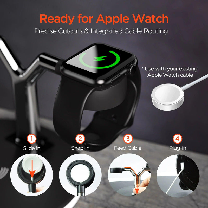 HyperGear - Wireless Charging Stand 3 In 1 - Black - Limolin 
