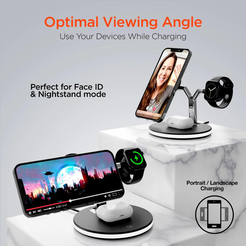 HyperGear - Wireless Charging Stand 3 In 1 - Black - Limolin 