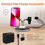 HyperGear - Wireless Charging Stand 3 In 1 - Black - Limolin 