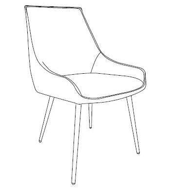 BOWRING - Idalia Dining Chair, Steel Grey