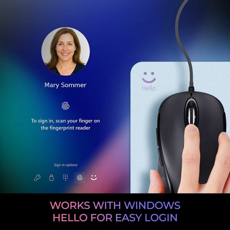 Adesso - Fingerprint Mouse