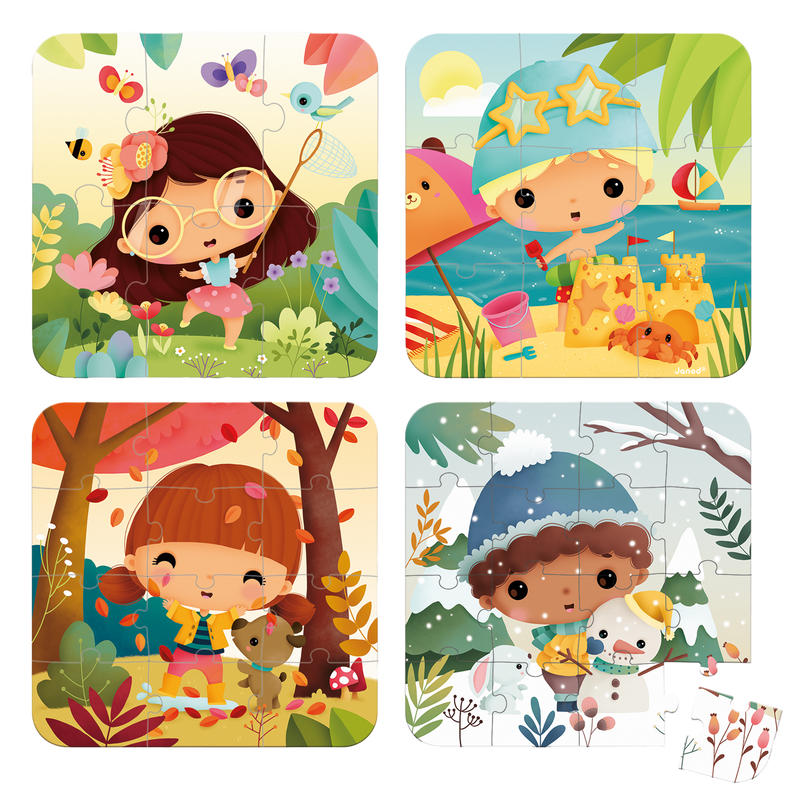 4 IN 1 PROGRESSIVE PUZZLES - SEASONS