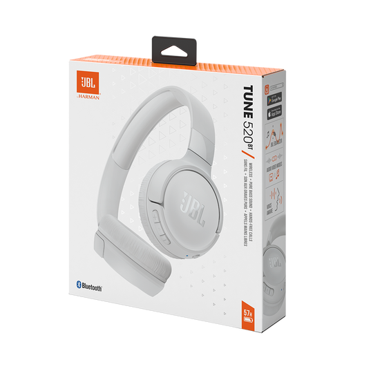 JBL - Bluetooth Headphones Tune 520BT- White - Limolin 