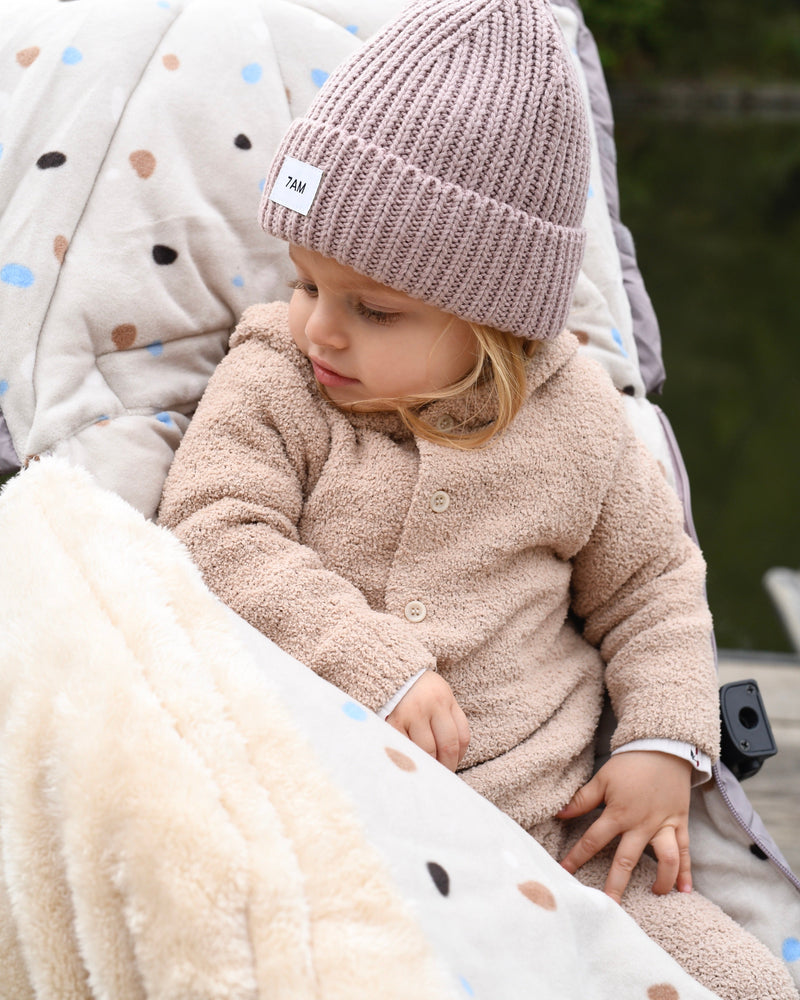 7AM Enfant - Hooded Cardigan - Fuzzy