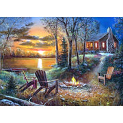 Jack Pine - Fireside (1000-Piece Puzzle) - Limolin 