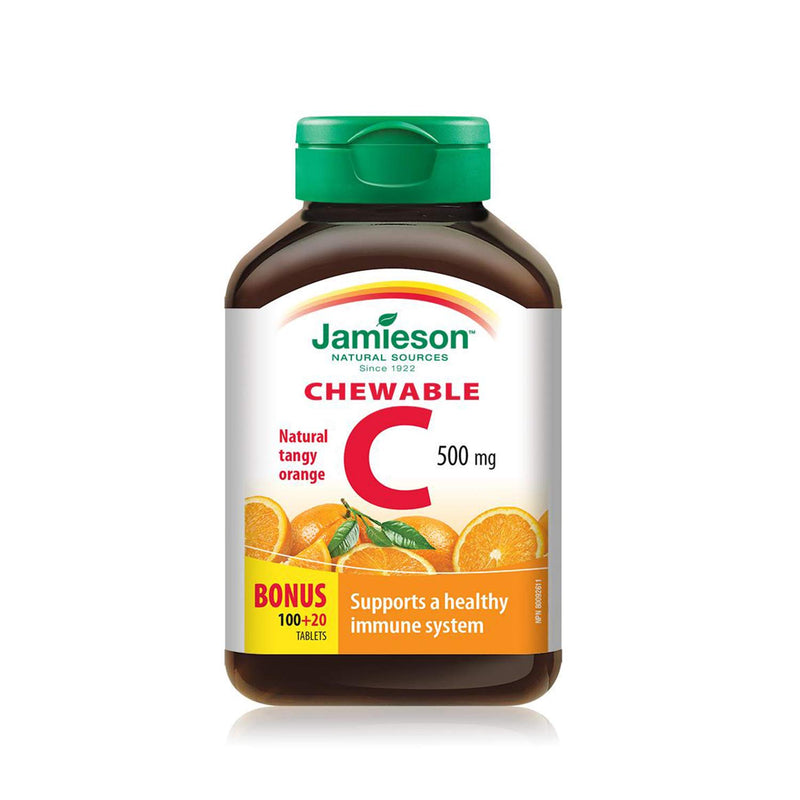 Jamieson - JMS Vit. C 500mg Chew - Tangy Orange 100's+20's Free - Limolin 