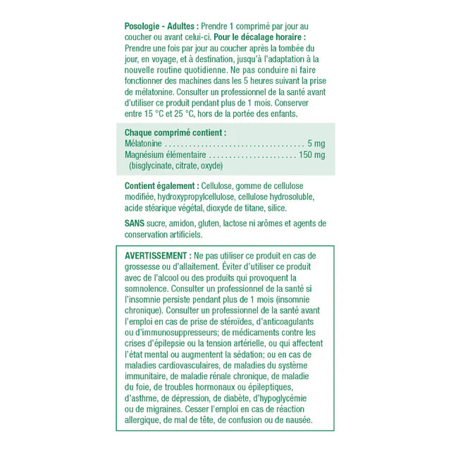 Jamieson - Melatonin 5mg + Magnesium 60's - Limolin 
