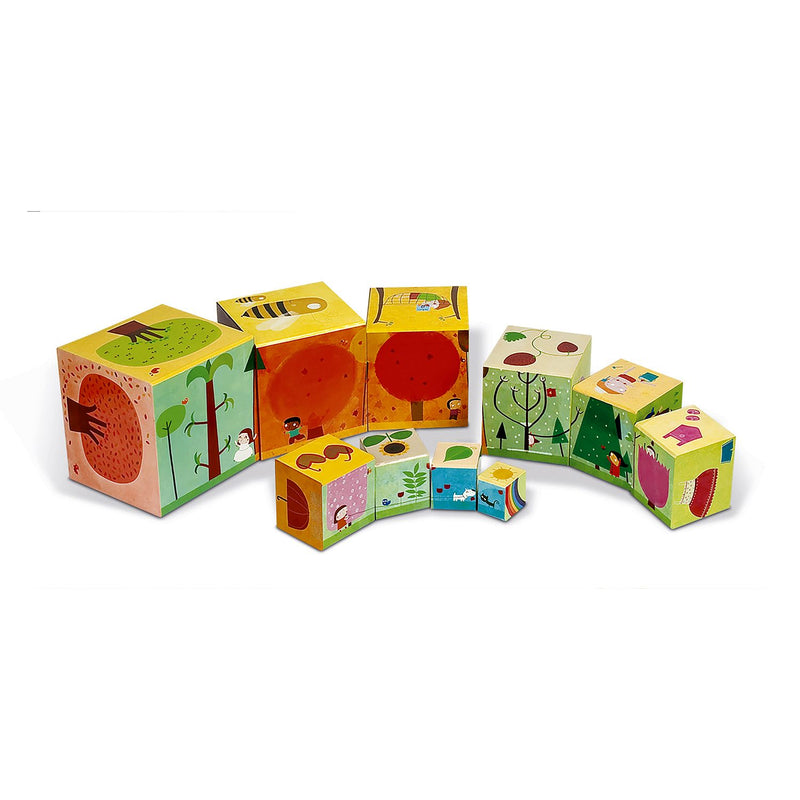 Janod - 4 Seasons - Square Stacking Pyramid - Limolin 