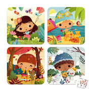 Janod - 4 in 1 Progressive Puzzles - Seasons - Limolin 